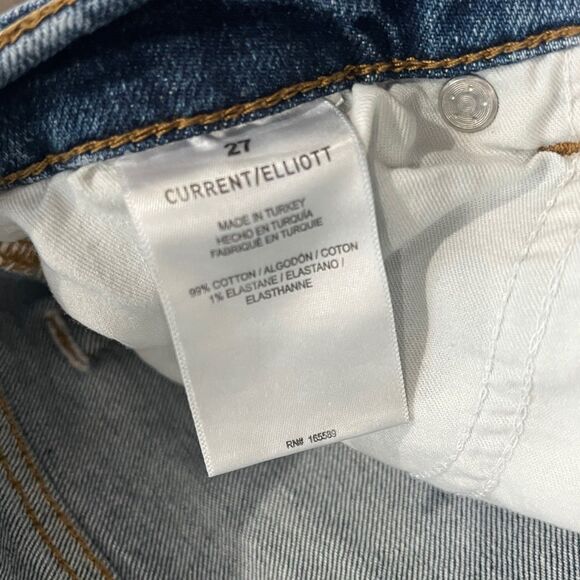 Current/Elliot Boyfriend Jeans Women’s 27 Blue Classic Denim Mid Rise 30x28 - Picture 4 of 9